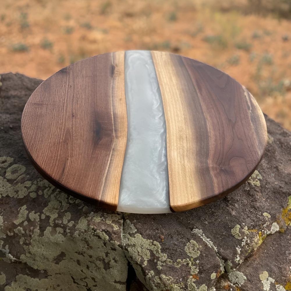 Acacia Wood Chopping Board Epoxy Resin Design Versatile Use 9