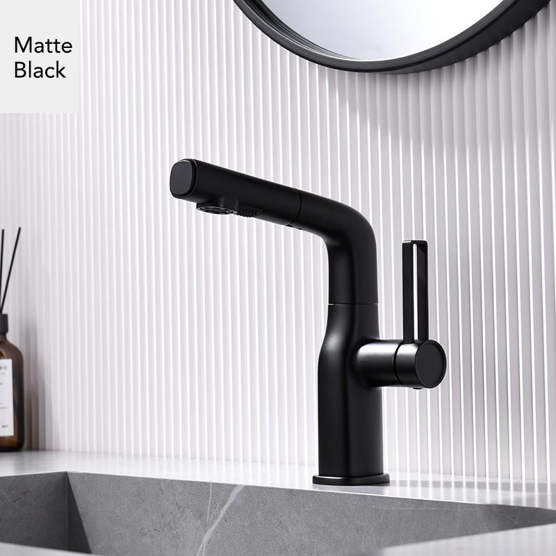 Classic Brass Bathroom Basin Faucet | Elegant 360° Rotating Design & Smooth Height Adjustment 8