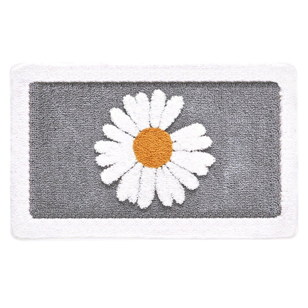 Fleur Plush | Non-Slip Bath Mat with Ultra-Soft Microfiber Surface | Floral Design for Everyday Comfort 7