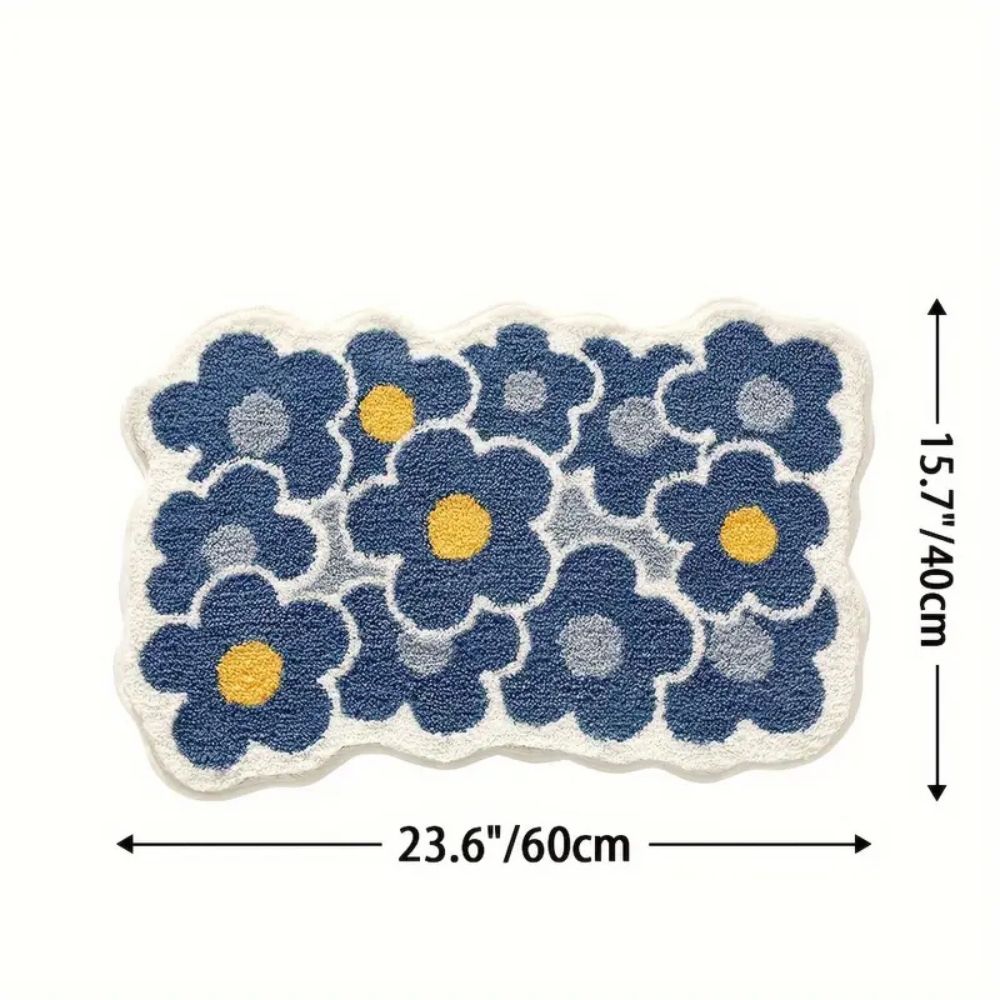 Floral Collection | Non-Slip Bath Mat with Soft Microfiber for Ultimate Comfort 12