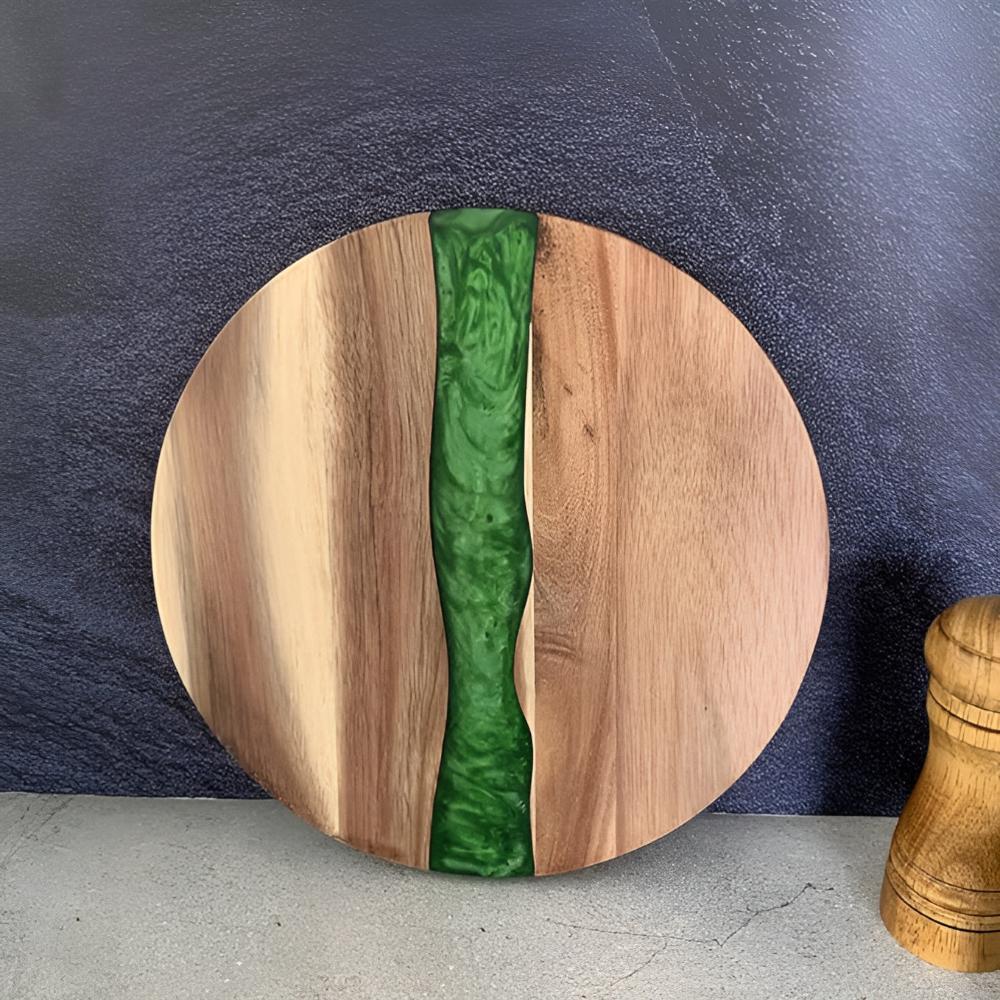 Acacia Wood Chopping Board Epoxy Resin Design Versatile Use 5