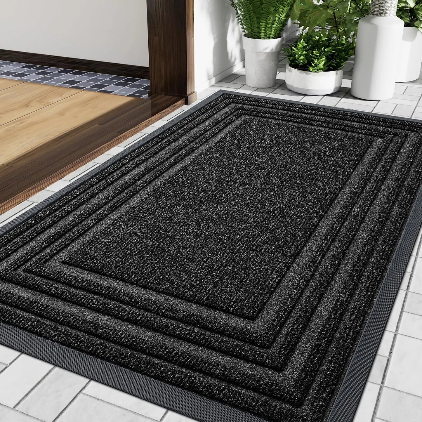 Area Rug Jute Border Durable Anti-Slip for Indoor Outdoor Use 1