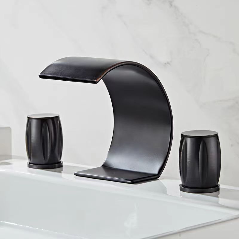 Bali | Waterfall Bathroom Faucet with 3-Hole Widespread Design | Luxurious Cascade Flow for Elegant Bathrooms 11