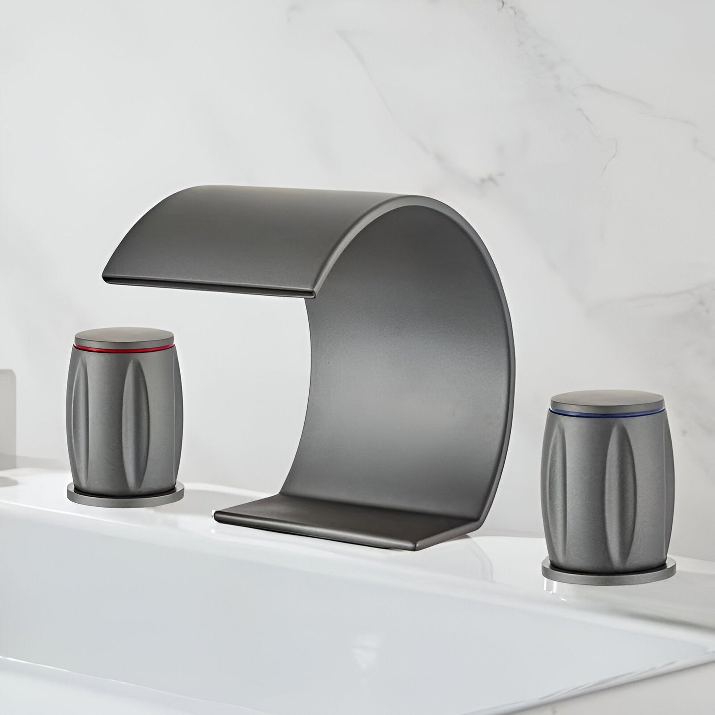 Bali | Waterfall Bathroom Faucet with 3-Hole Widespread Design | Luxurious Cascade Flow for Elegant Bathrooms 5