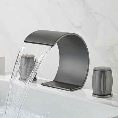 Bali | Waterfall Bathroom Faucet with 3-Hole Widespread Design | Luxurious Cascade Flow for Elegant Bathrooms 6