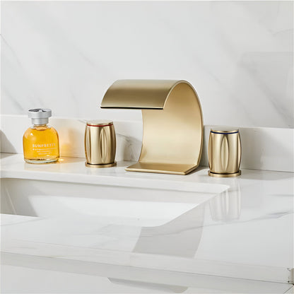 Bali | Waterfall Bathroom Faucet with 3-Hole Widespread Design | Luxurious Cascade Flow for Elegant Bathrooms 7