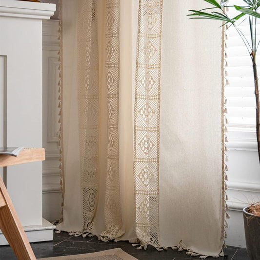 Blackout Curtain Linen Blend Semi-Blackout Stylish Home Decor 0