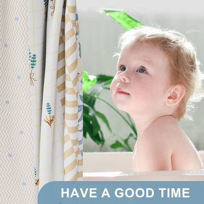 Blossom Serenity | Water-Repellent Shower Curtain with Unique Artwork | Easy-Care Fabric for a Fresh Bathroom Look 3