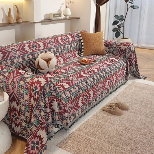Boho Chenille Sofa Cover Soft Microfiber Stylish Protection 0