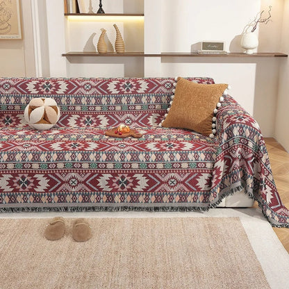 Boho Chenille Sofa Cover Soft Microfiber Stylish Protection 1