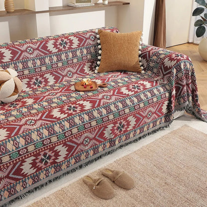 Boho Chenille Sofa Cover Soft Microfiber Stylish Protection 3