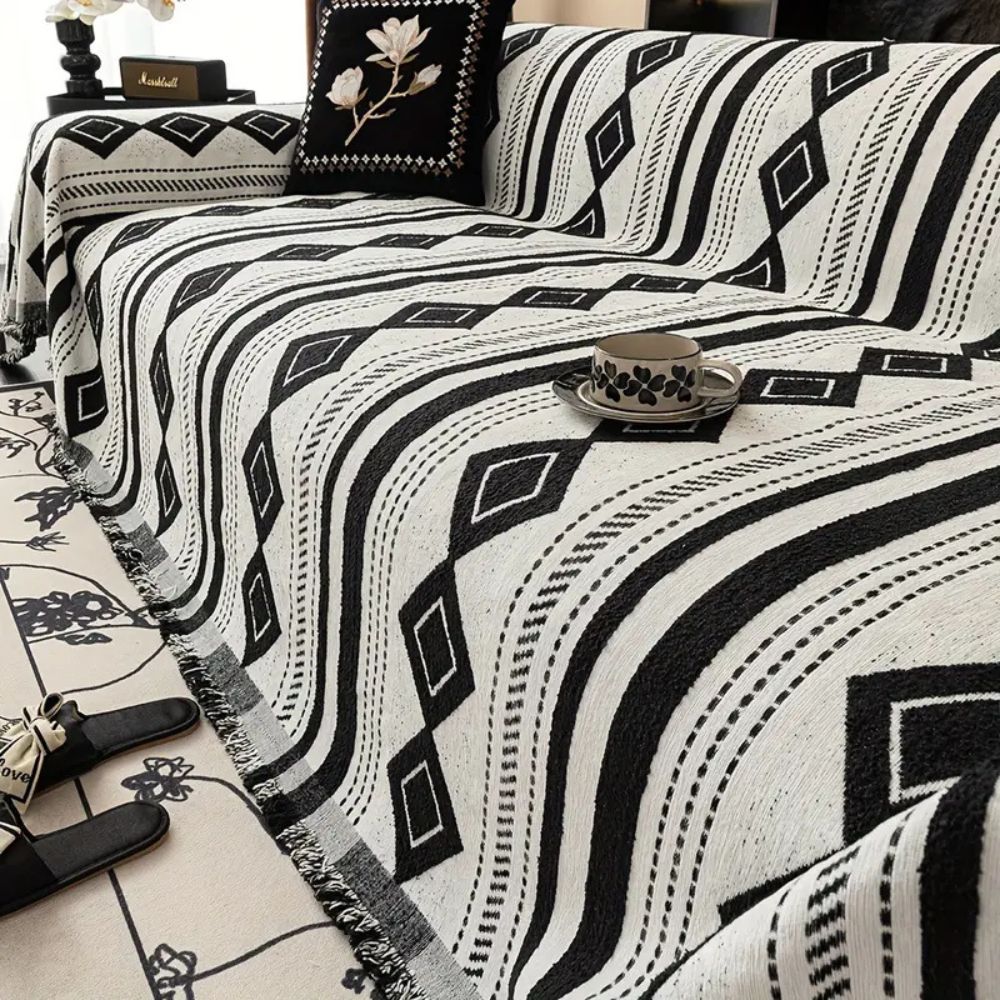 Boho Sofa Cover Soft Microfiber Durable Protection for Living Room 2