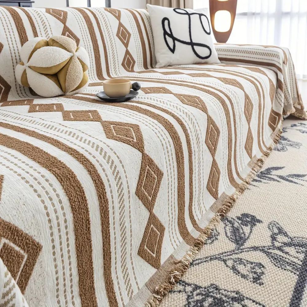 Boho Sofa Cover Soft Microfiber Durable Protection for Living Room 6