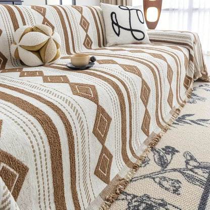 Boho Sofa Cover Soft Microfiber Durable Protection for Living Room 6