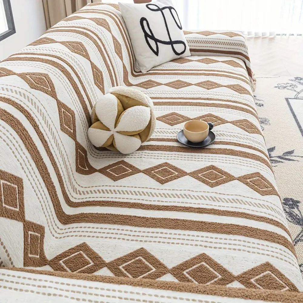 Boho Sofa Cover Soft Microfiber Durable Protection for Living Room 7