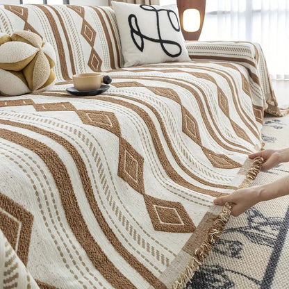 Boho Sofa Cover Soft Microfiber Durable Protection for Living Room 8