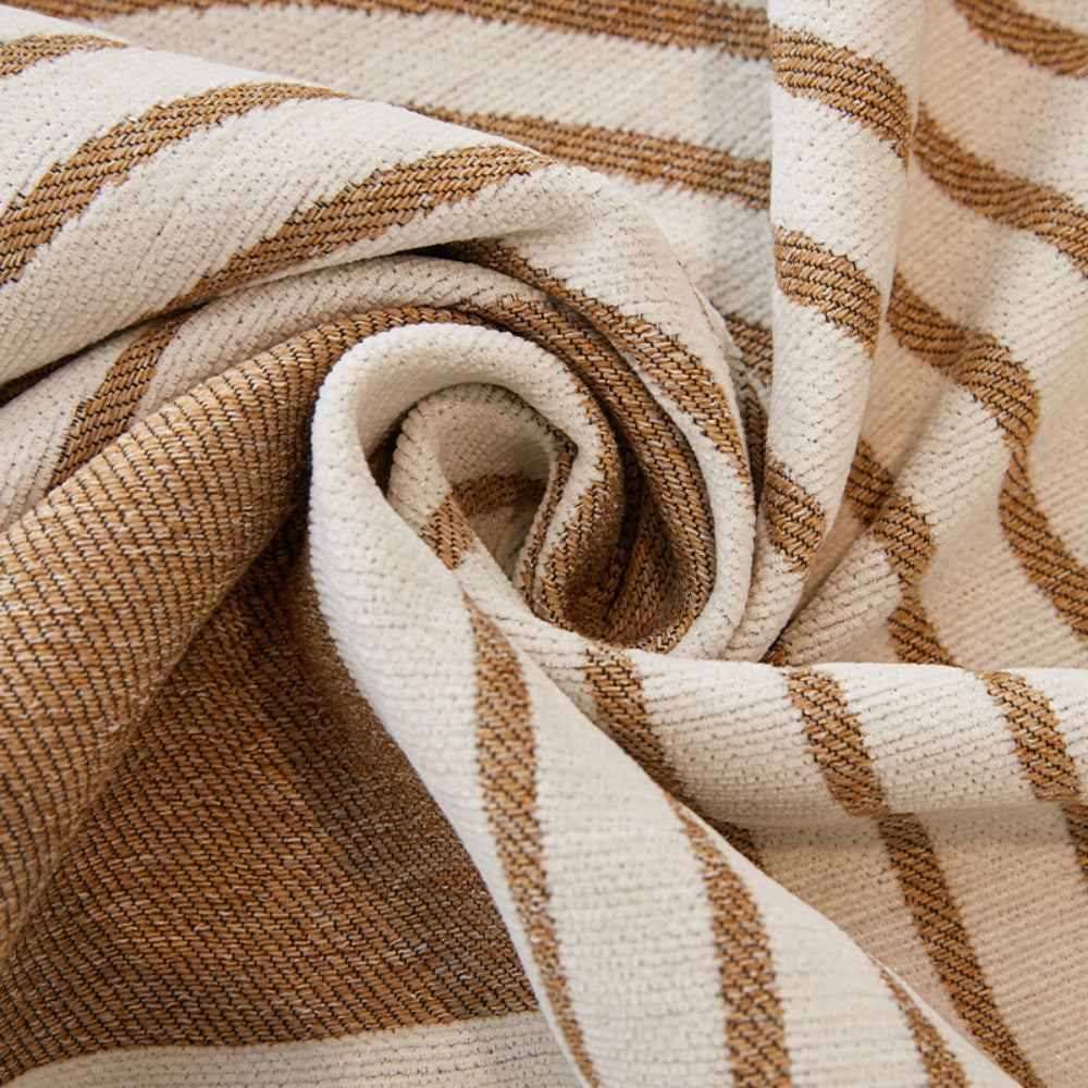 Boho Sofa Cover Wavy Stripe Soft Chenille Reversible Design 5
