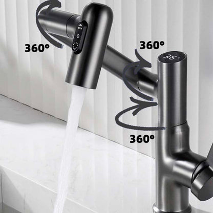 Brass Kitchen Faucet with Sprayer | Versatile 360° Swivel Arm Basin Tap 2