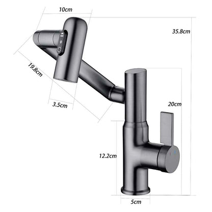 Brass Kitchen Faucet with Sprayer | Versatile 360° Swivel Arm Basin Tap 5