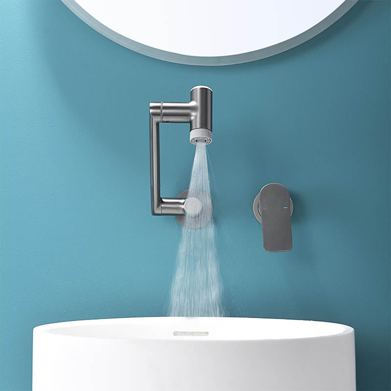 Brass Wall-Mounted Faucet | Flexible Arm Design for Kitchen & Bathroom Use 1