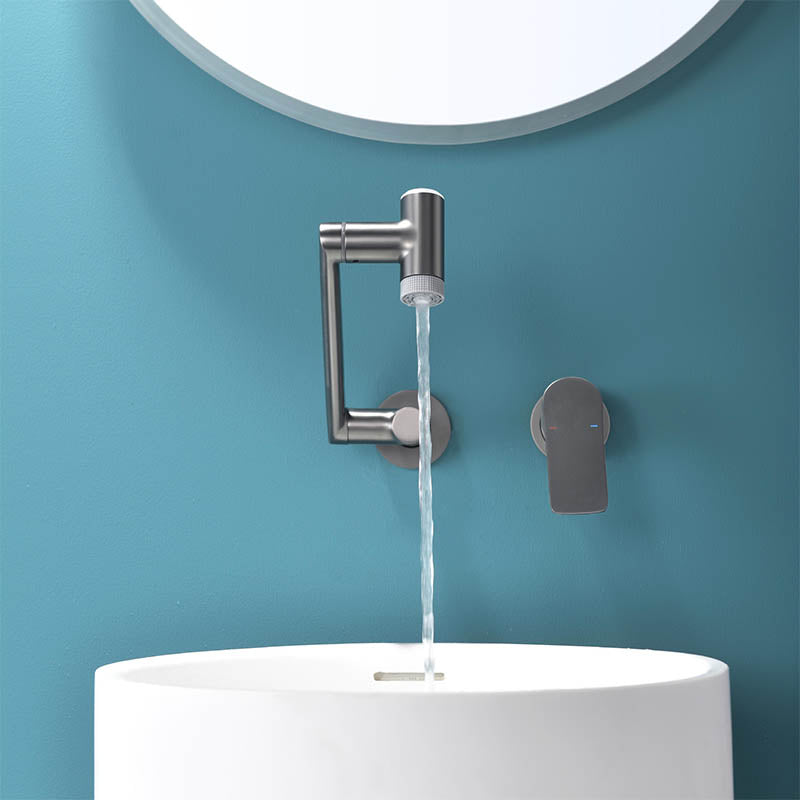Brass Wall-Mounted Faucet | Flexible Arm Design for Kitchen & Bathroom Use 2