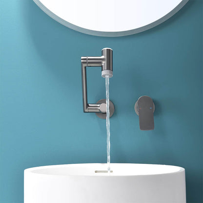 Brass Wall-Mounted Faucet | Flexible Arm Design for Kitchen & Bathroom Use 2
