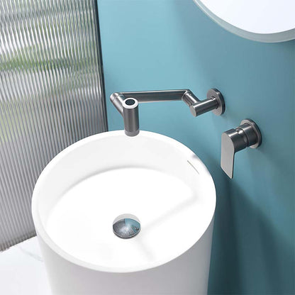 Brass Wall-Mounted Faucet | Flexible Arm Design for Kitchen & Bathroom Use 5