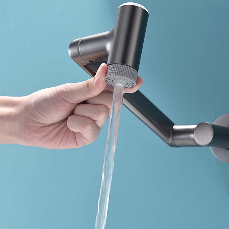 Brass Wall-Mounted Faucet | Flexible Arm Design for Kitchen & Bathroom Use 6