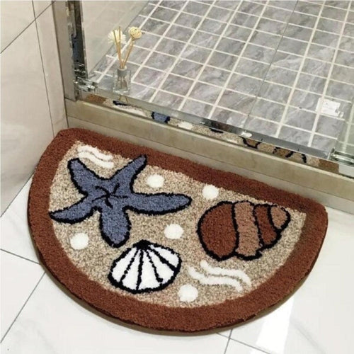 Charming Bath Mat | Soft Non-Slip Design with Playful Patterns | Absorbent Bathroom Rug for Comfort and Safety 0