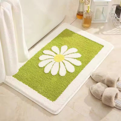 Charming Daisy Bloom | Soft Microfiber Bath Mat with Non-Slip Backing | Floral Design for Everyday Comfort 6