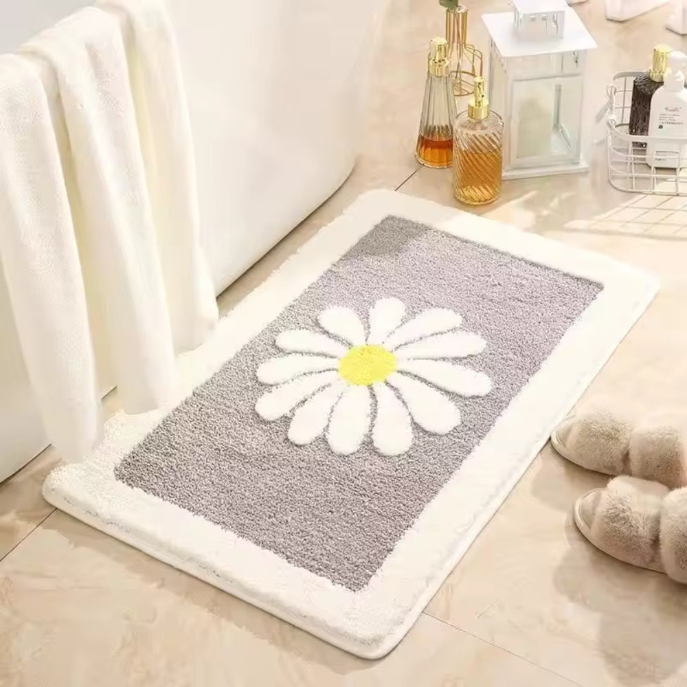Charming Daisy Bloom | Soft Microfiber Bath Mat with Non-Slip Backing | Floral Design for Everyday Comfort 7