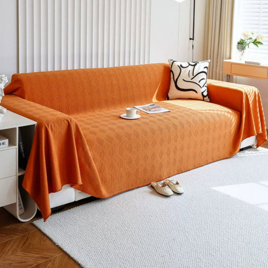 Chenille Sofa Cover Geometric Design Easy Care Furniture Protector 0