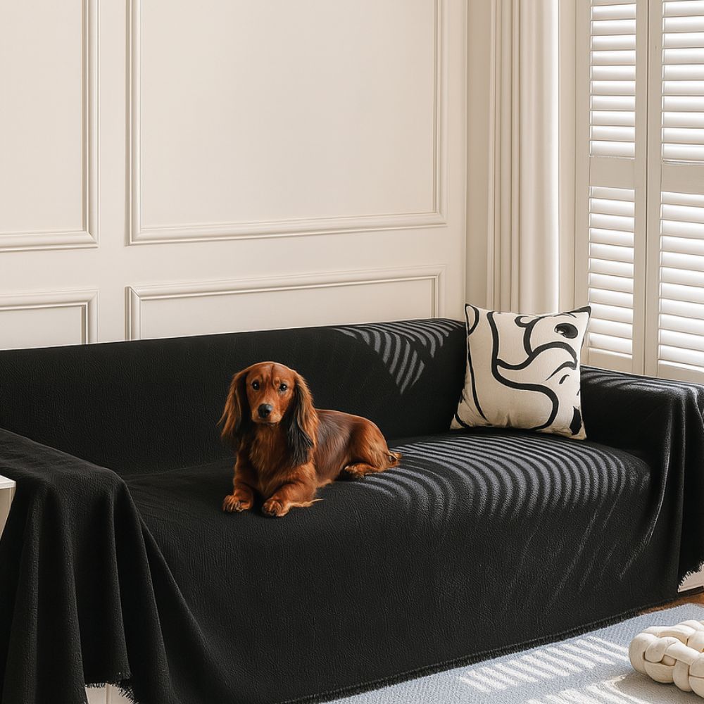 Chenille Sofa Cover Geometric Design Easy Care Furniture Protector 2