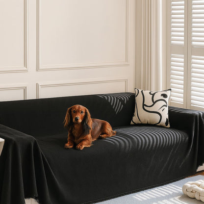 Chenille Sofa Cover Geometric Design Easy Care Furniture Protector 2