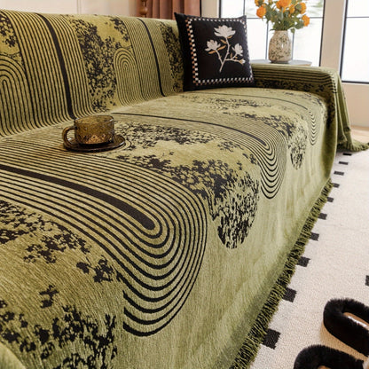 Chenille Sofa Cover Mosaic Pattern Soft Texture Home Decor 1
