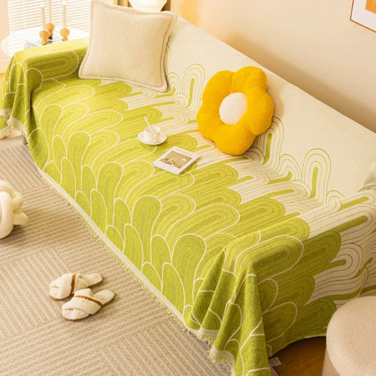 Chenille Sofa Cover Rainbow Arches Pattern Soft Durable Fabric 0
