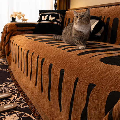 Chenille Sofa Cover Tribal Design Soft Comfortable Protection 4