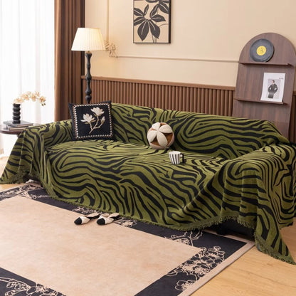 Chenille Sofa Cover Zebra Pattern Soft Fabric Stylish Protection 1