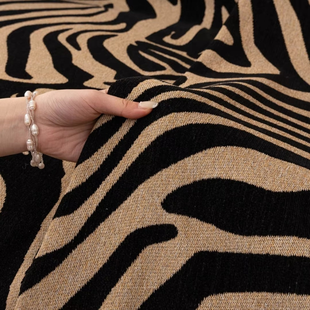 Chenille Sofa Cover Zebra Pattern Soft Fabric Stylish Protection 5