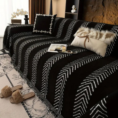 Chevron Sofa Cover Soft Microfiber Stylish Protection for Furniture 1