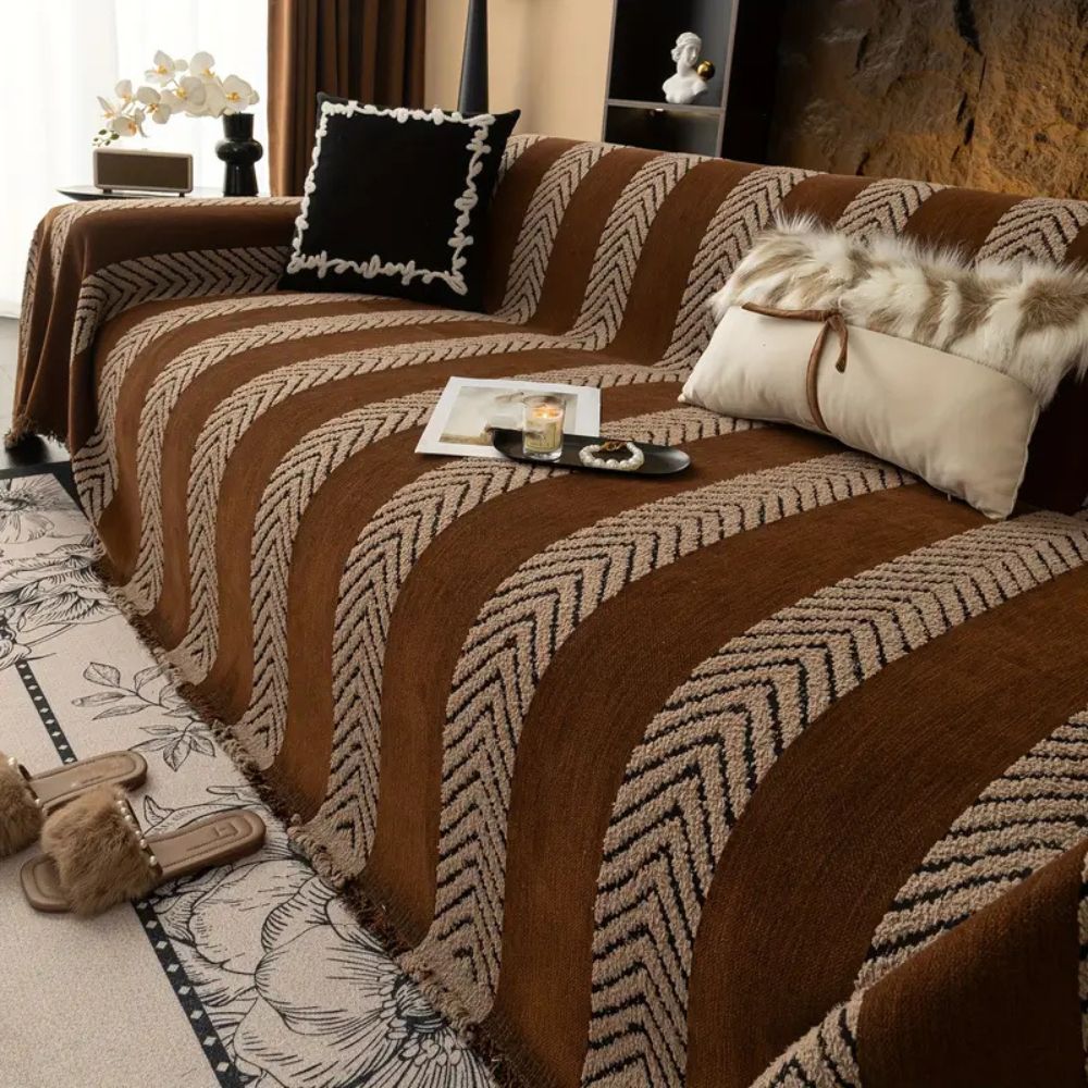 Chevron Sofa Cover Soft Microfiber Stylish Protection for Furniture 2