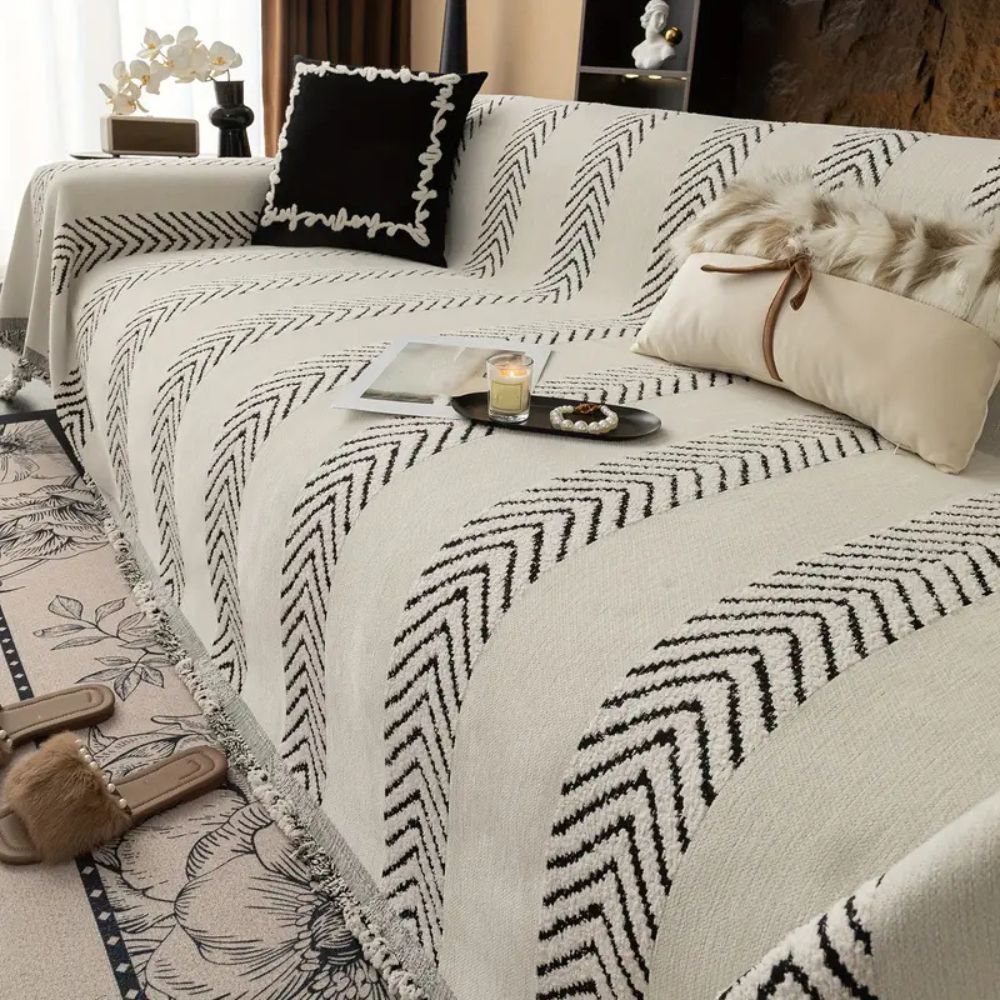 Chevron Sofa Cover Soft Microfiber Stylish Protection for Furniture 3