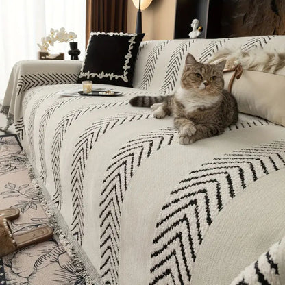 Chevron Sofa Cover Soft Microfiber Stylish Protection for Furniture 5