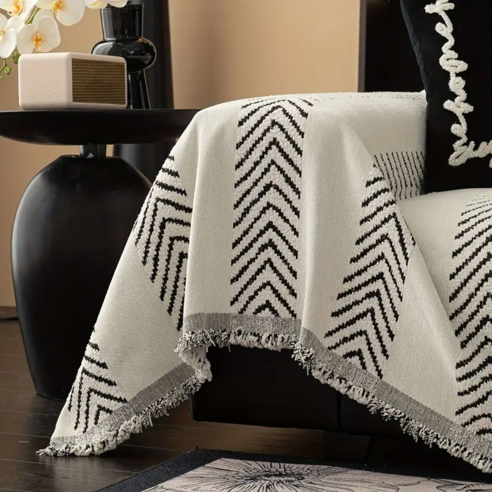 Chevron Sofa Cover Soft Microfiber Stylish Protection for Furniture 6