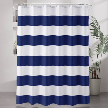 Classic Stripes | Shower Curtain with Weighted Corners & Reinforced Grommets | Elegant Design for a Relaxing Bathroom 2