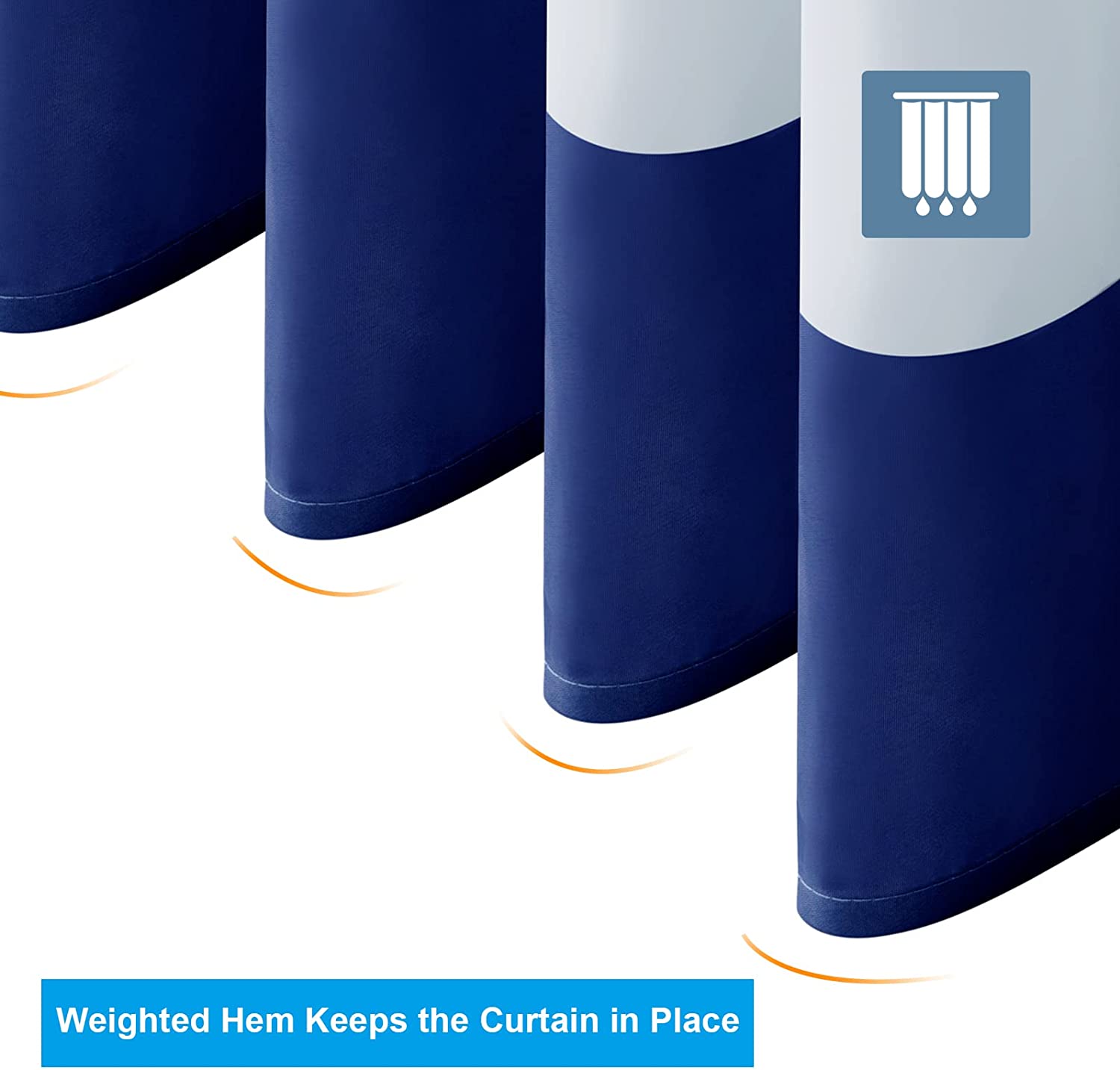 Classic Stripes | Shower Curtain with Weighted Corners & Reinforced Grommets | Elegant Design for a Relaxing Bathroom 6