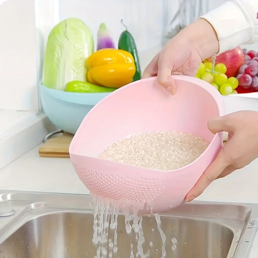Colander Strainer BPA-Free Plastic For Rinsing Rice and Pasta 0