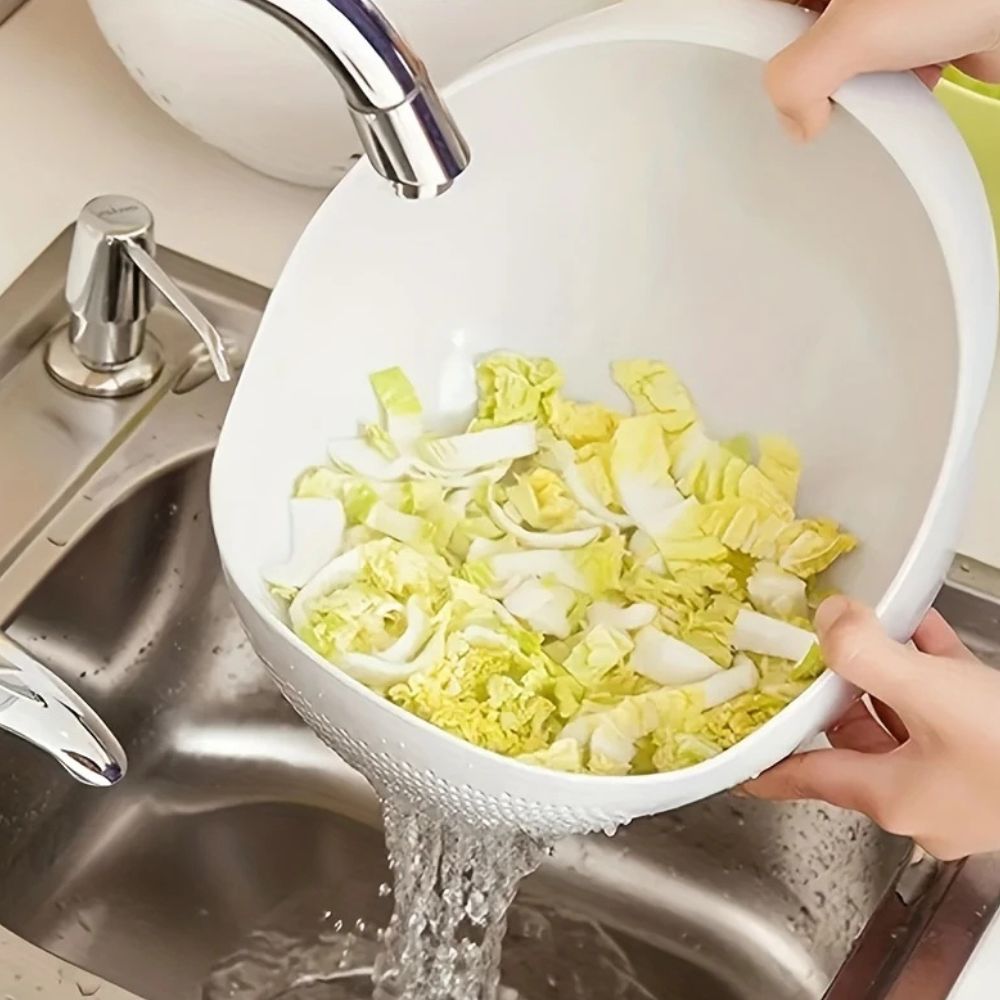 Colander Strainer BPA-Free Plastic For Rinsing Rice and Pasta 4