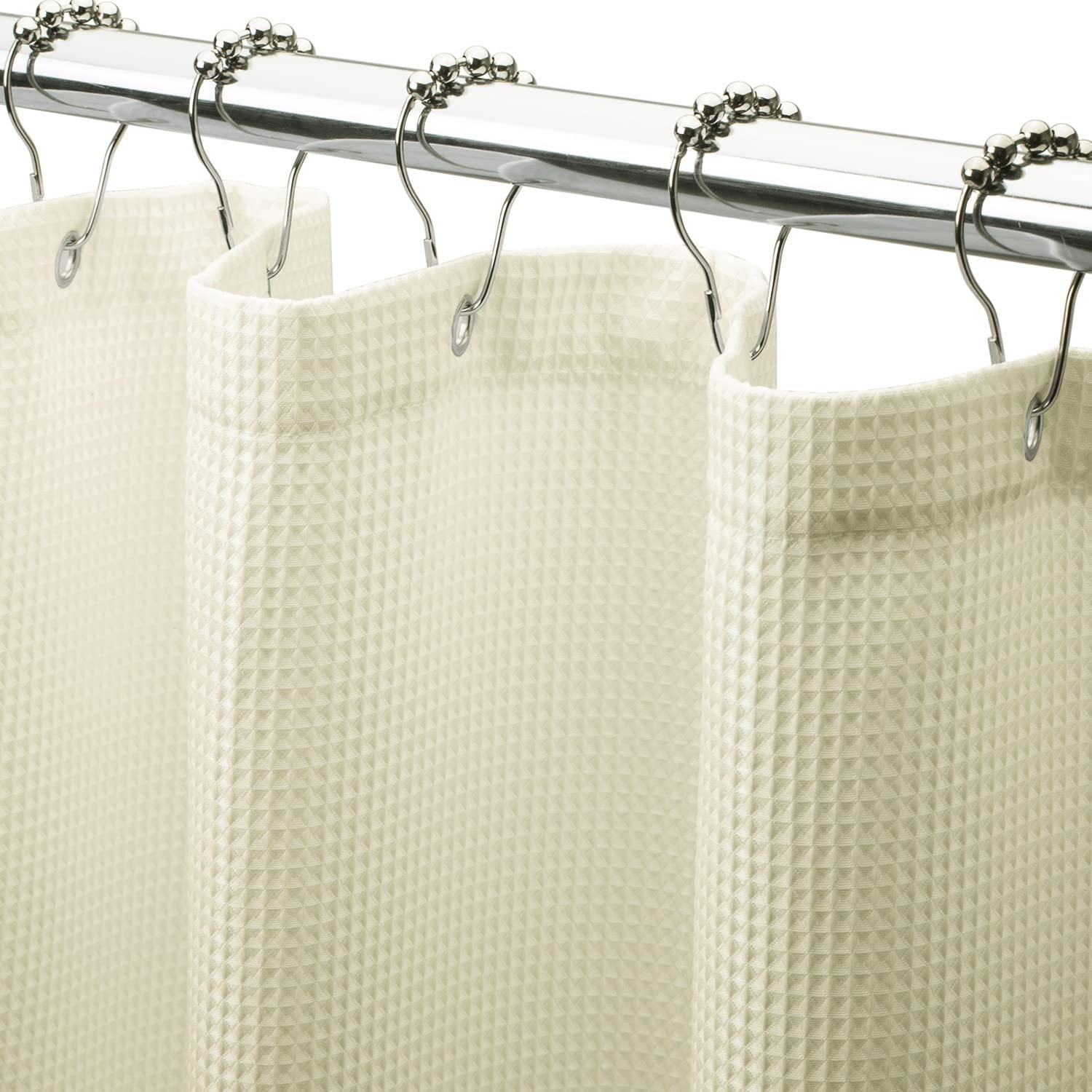 Colorful Waffle Shower Curtain with Heavy-Duty Fabric | Moisture Resistant Design for Luxurious Bathrooms 12