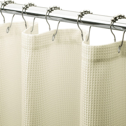 Colorful Waffle Shower Curtain with Heavy-Duty Fabric | Moisture Resistant Design for Luxurious Bathrooms 12